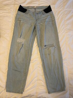 Madewell Light Wash Distressed Women’s Jeans with Stretch Waistband